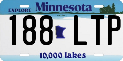 MN license plate 188LTP