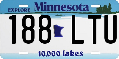 MN license plate 188LTU