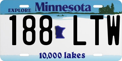 MN license plate 188LTW