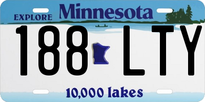 MN license plate 188LTY