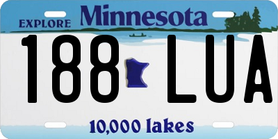 MN license plate 188LUA