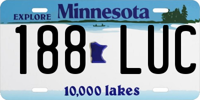 MN license plate 188LUC