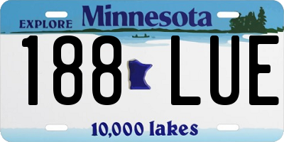 MN license plate 188LUE