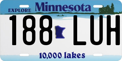 MN license plate 188LUH
