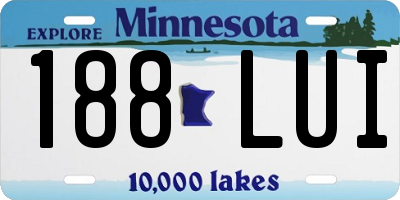 MN license plate 188LUI