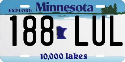 MN license plate 188LUL