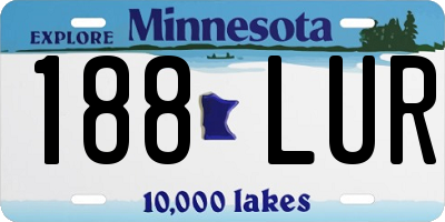 MN license plate 188LUR