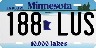 MN license plate 188LUS