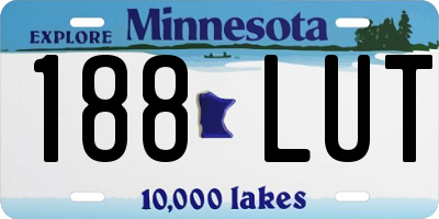 MN license plate 188LUT