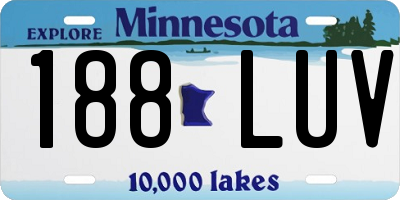 MN license plate 188LUV