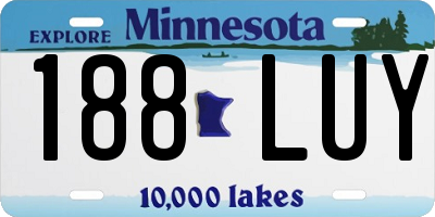 MN license plate 188LUY