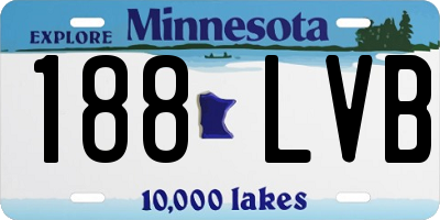 MN license plate 188LVB