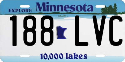 MN license plate 188LVC