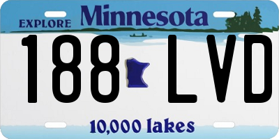 MN license plate 188LVD