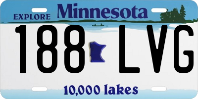 MN license plate 188LVG