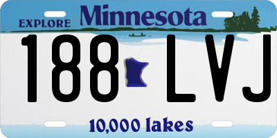 MN license plate 188LVJ