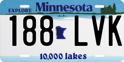 MN license plate 188LVK