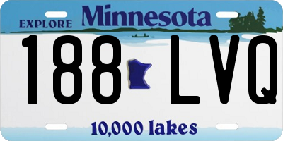 MN license plate 188LVQ