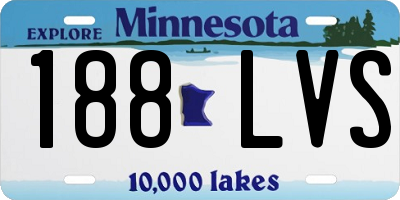 MN license plate 188LVS