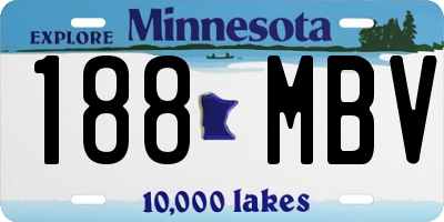 MN license plate 188MBV