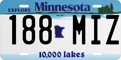 MN license plate 188MIZ