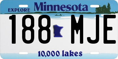 MN license plate 188MJE