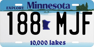 MN license plate 188MJF