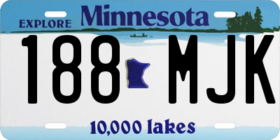 MN license plate 188MJK