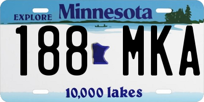 MN license plate 188MKA