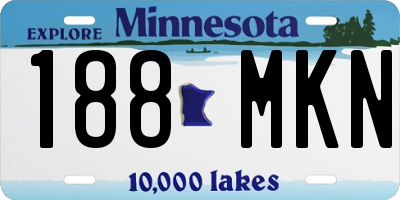 MN license plate 188MKN