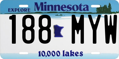 MN license plate 188MYW