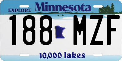 MN license plate 188MZF