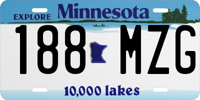 MN license plate 188MZG