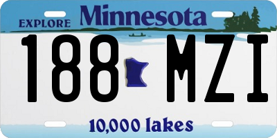 MN license plate 188MZI