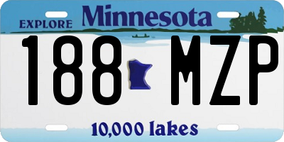 MN license plate 188MZP