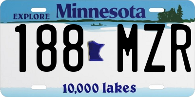 MN license plate 188MZR