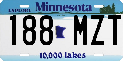 MN license plate 188MZT