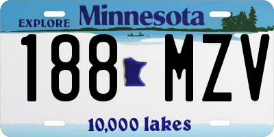 MN license plate 188MZV