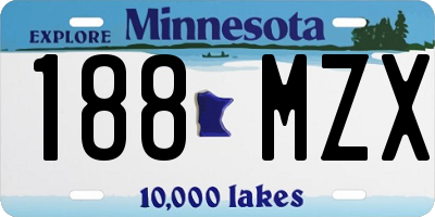 MN license plate 188MZX