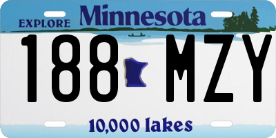 MN license plate 188MZY