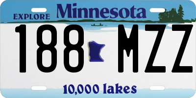 MN license plate 188MZZ