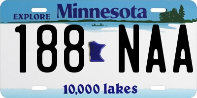 MN license plate 188NAA