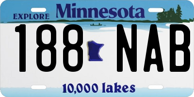 MN license plate 188NAB