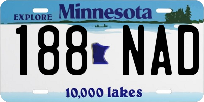 MN license plate 188NAD