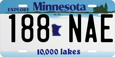 MN license plate 188NAE