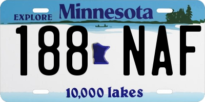 MN license plate 188NAF