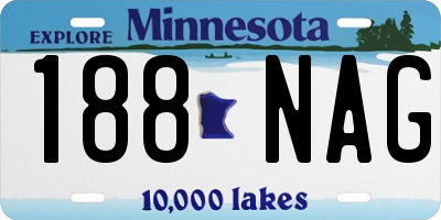 MN license plate 188NAG