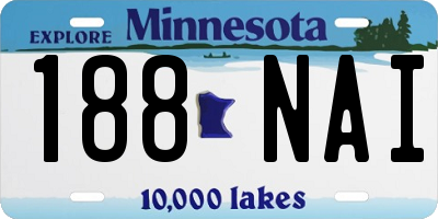 MN license plate 188NAI