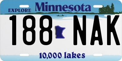 MN license plate 188NAK