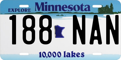 MN license plate 188NAN
